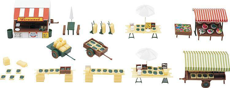 Faller 180582	 Market stands and carts 1:87