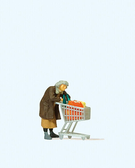 Preiser 29095 Homeless With Shopping Cart H0 1:87