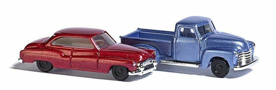 Busch 8349 - 1/160/n Set Chevy pick-up & buick-nuevo  spur n scale