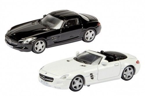 Schuco 25997, Mercedes Benz SLS AMG Set, Roadster und Coupé, Maßstab 1:87