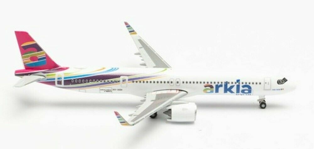 HERPA 533928 Airbus A321neo Arkia de Israel Airlines - Fucsia Variant 1:500