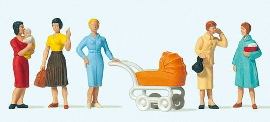 Preiser 10024 Mujer Pasajeros 5 Figuras 1:87 H0 Nuevo 1:87