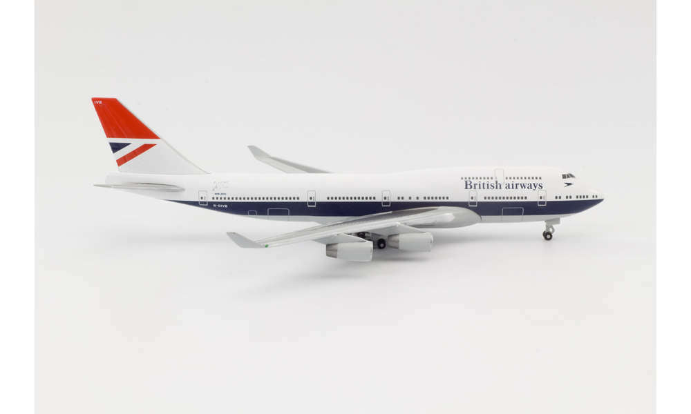 HERPA 533508 BRITISH AIRWAYS BOEING 747-400 "100TH" NEGUS DESIGN 1:500