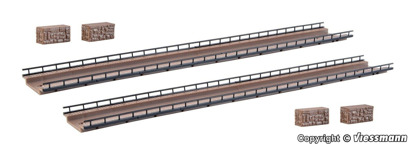 VOLLMER 47825 N Railway bridge straight, 2 pieces  1:160  suberb detail