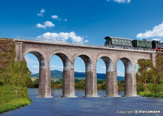 Kibri 37663 N/Z Ravenna viaduct with ice breaking foundations, singletrack 1:160