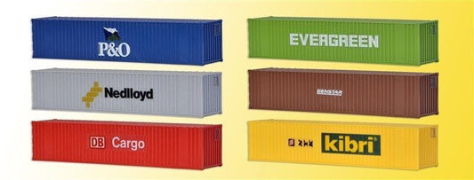 Kibri 10922   H0 40-Fuß-Container, 6 Stück  1:87 suberb detail