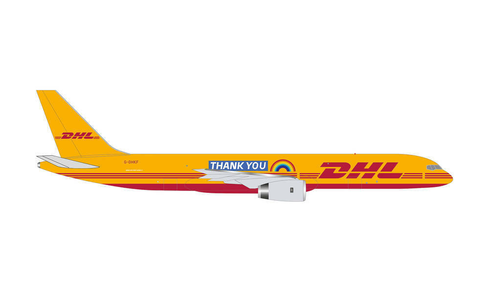 HERPA 535526    DHL AIR BOEING 757-200F “THANK YOU” – G-DHKF 1:500