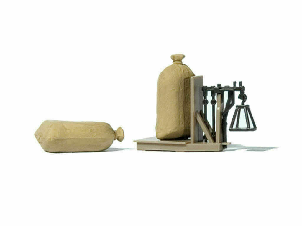 Preiser 17713 Gauge H0 Grain scale, 2 sacks. Ready-made model 1:87