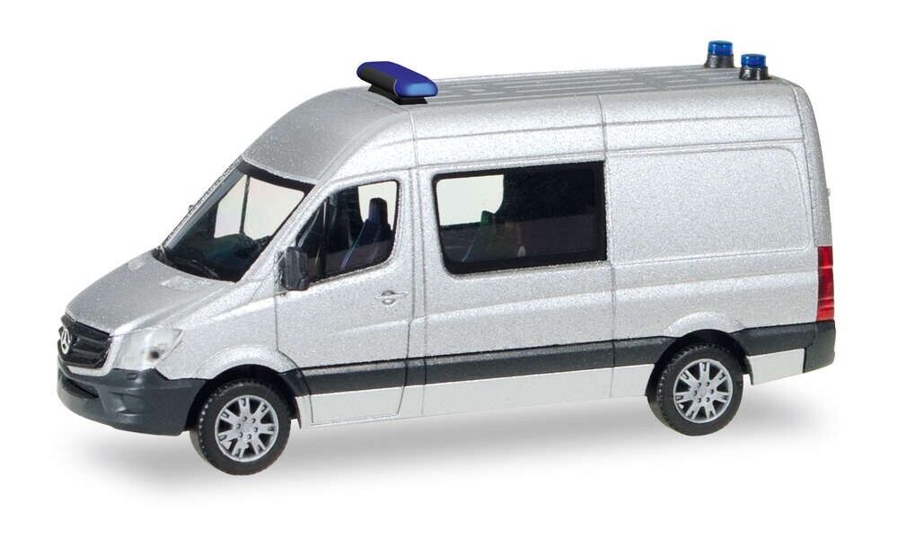 HERPA 012959 MINIKIT MERCEDES-BENZ SPRINTER HALBBUS, UNBEDRUCKT, SILBER 1:87