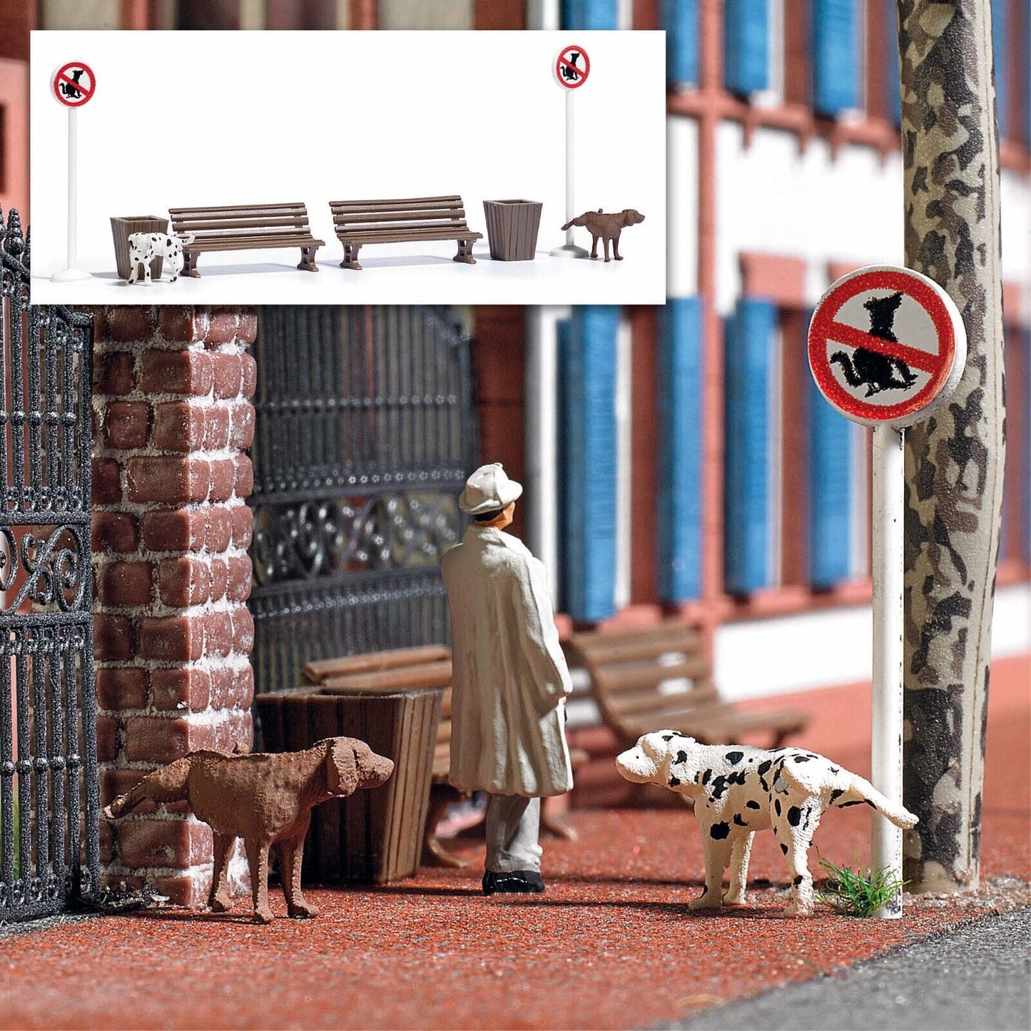 Busch 7895  Peeing dogs  1:87