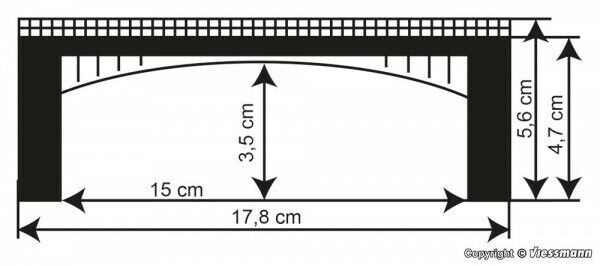 KIBRI  7668 N/Z Werra bridge, single or double track 1:160  suberb detail