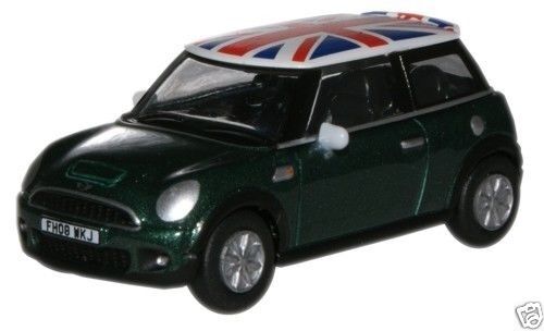 OXFORD   76NMN005 NEW Mini BRG Metallic/Union Jack  1/76 OO/HO