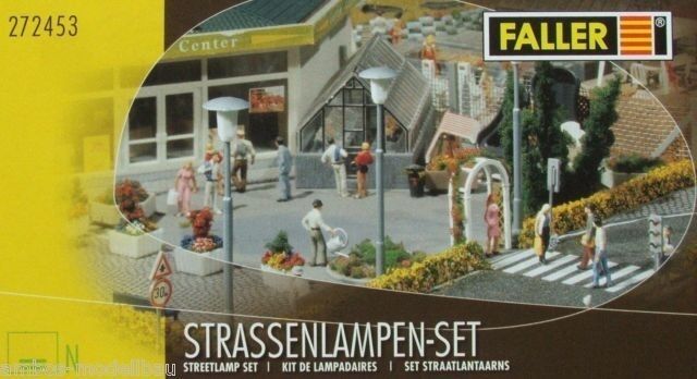 Faller Spur N, Street lamp  - Set, Miniaturwelten 1:160, Art. 272453, Neu, OVP