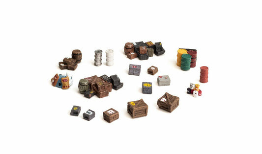 WOODLAND SCENICS ASSORTED CRATES A1855  HO 1/87 READY PAINTED